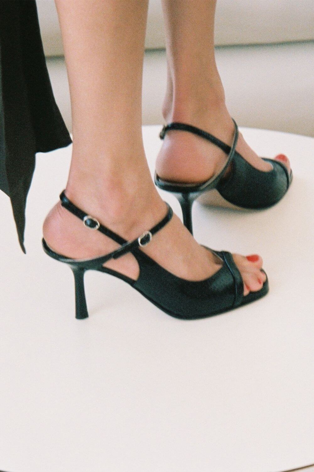 Lucretia | Stiletto Slingback Open-Toe Heels