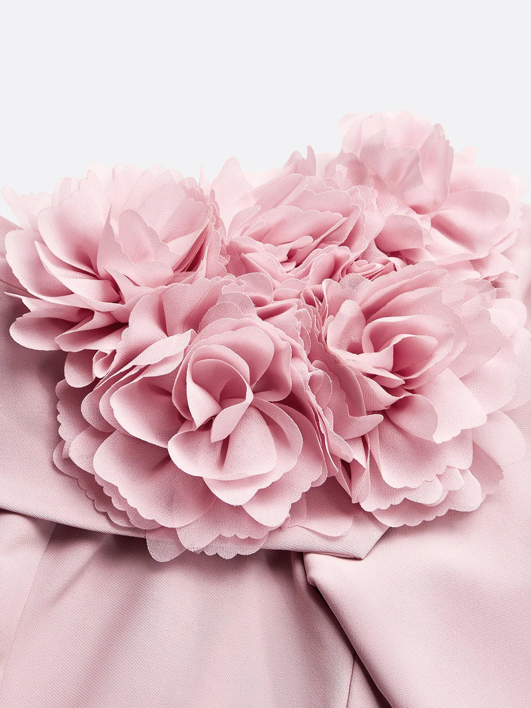 Women's Pink 3D Floral Off-Shoulder Short Sleeve Dressy Jumpsuit