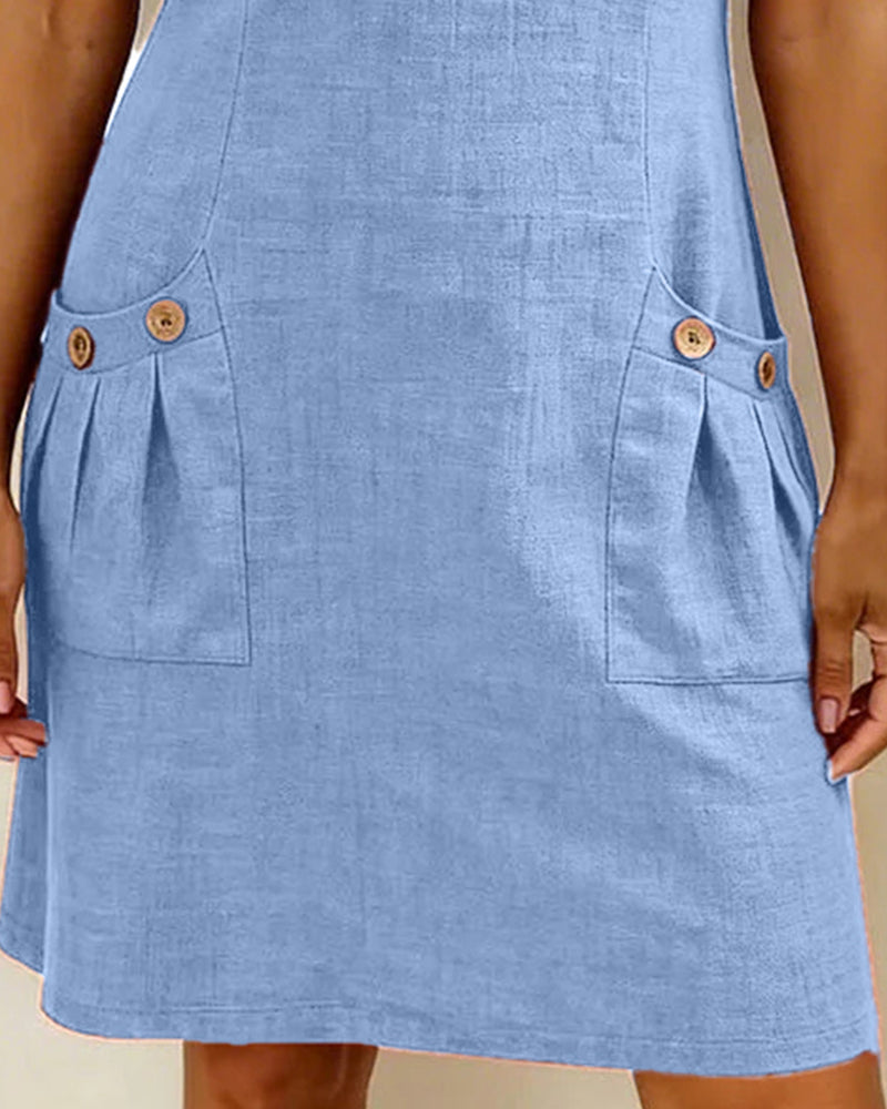 Lisa | Cotton Dress with Zipper Pocket