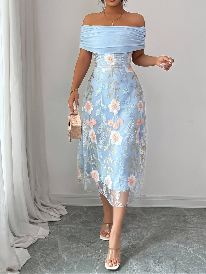 Aurelia Off-Shoulder Floral Midi Dress