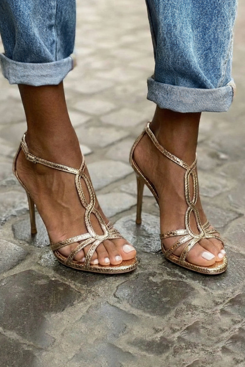 Theodora – High Ankle Buckle Strappy Heels