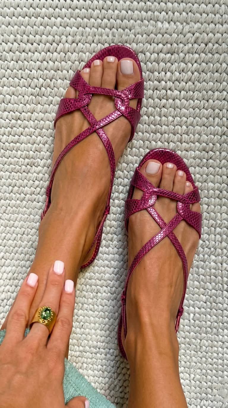 Adriana | Slingback Flat Open-Toe Sandals