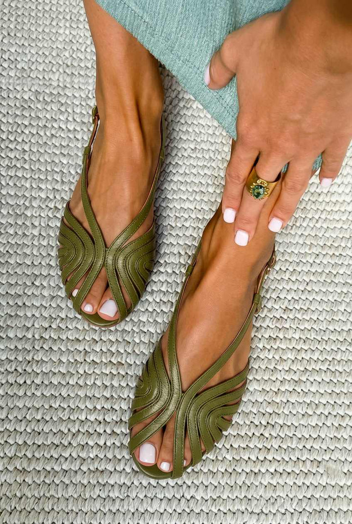 Belinda | Flat Summer Leather Strappy Sandals