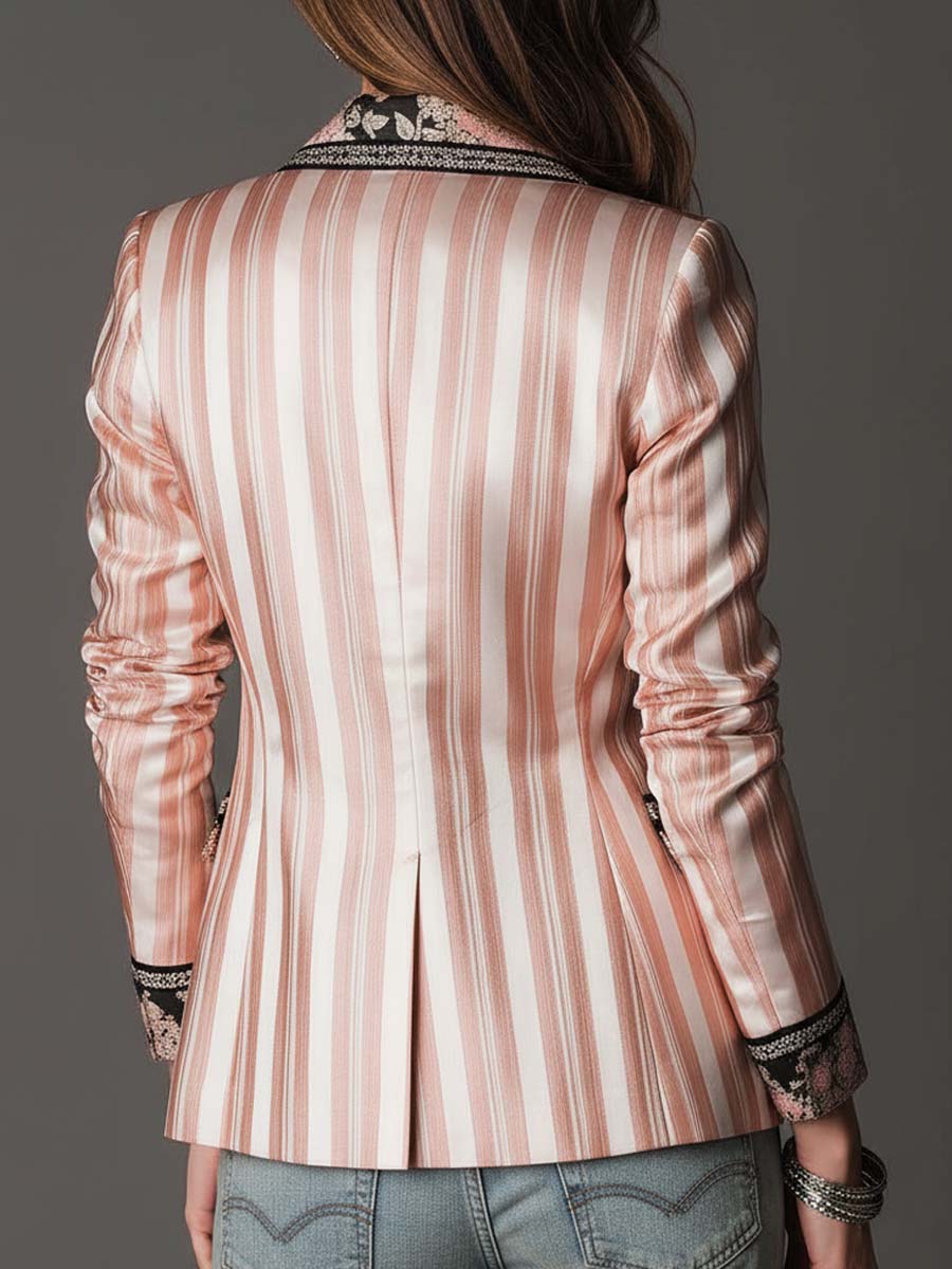 Women's Tailored Striped Blazer