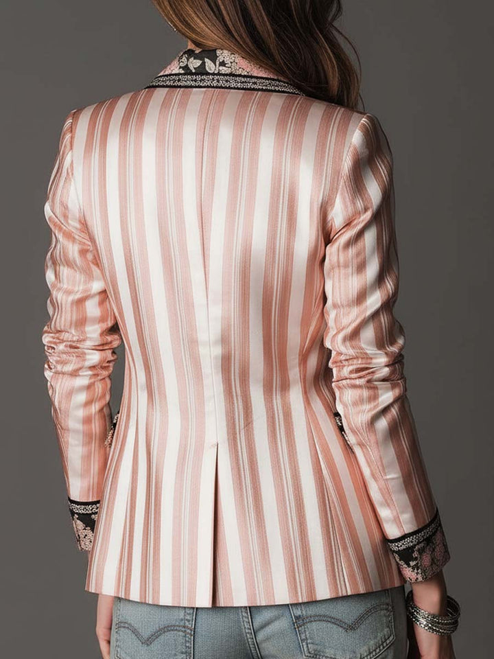 Women's Tailored Striped Blazer