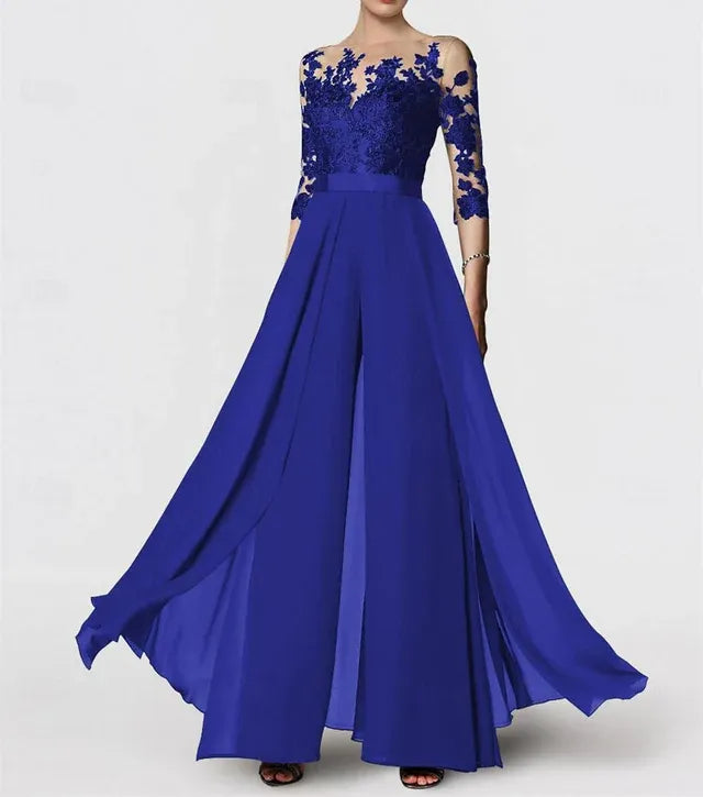 A-Line/Princess Mother of the Bride Dress with Applique Details