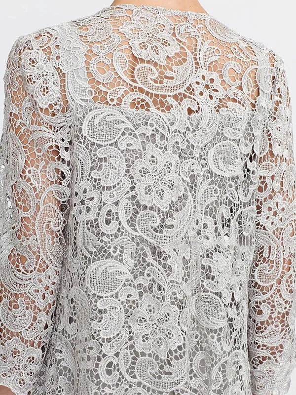 3-Piece Chiffon Square Neck Mother of the Bride Pantsuit Set with Jacket
