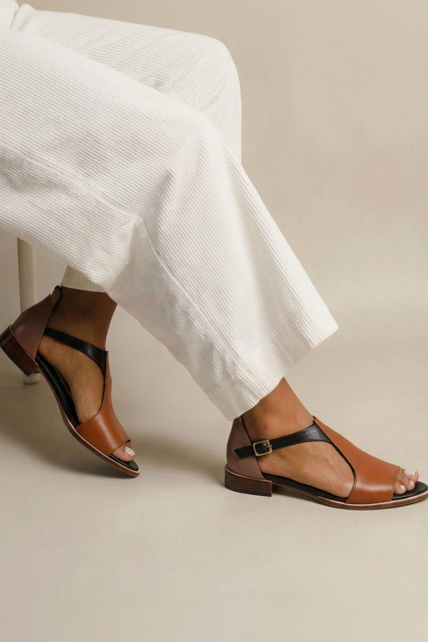 Seraphina – Summer PU Leather Ankle Strap Sandals