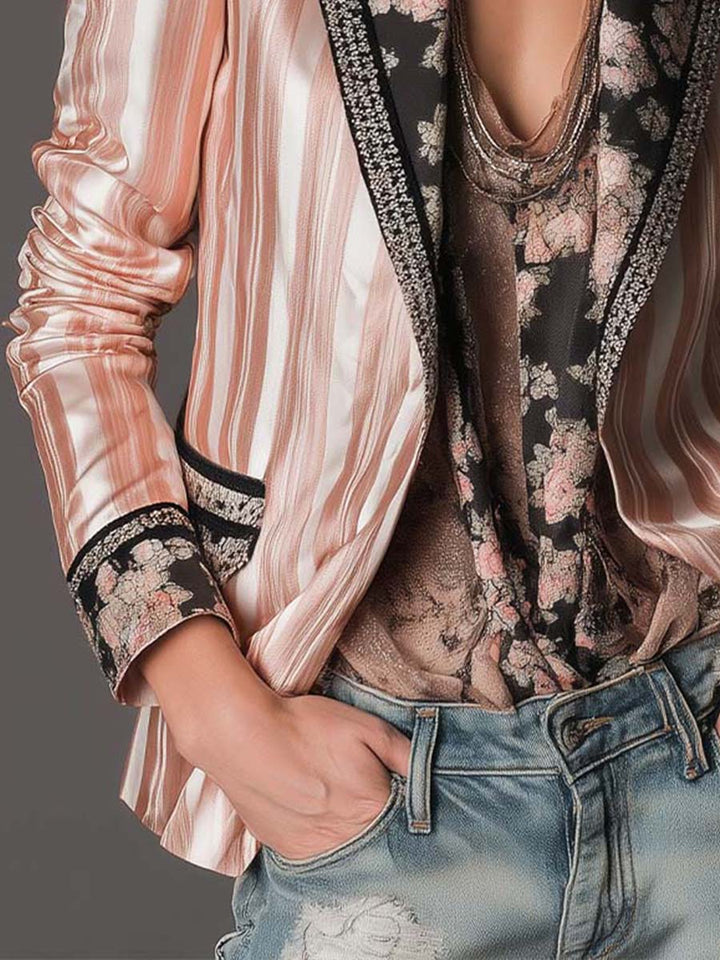 Women's Tailored Striped Blazer