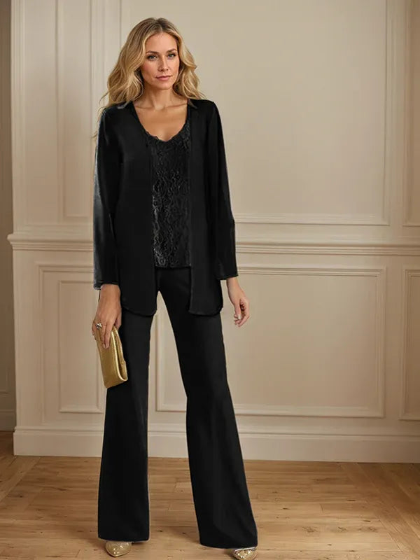 Chiffon Mother of the Bride Pantsuits with Jacket