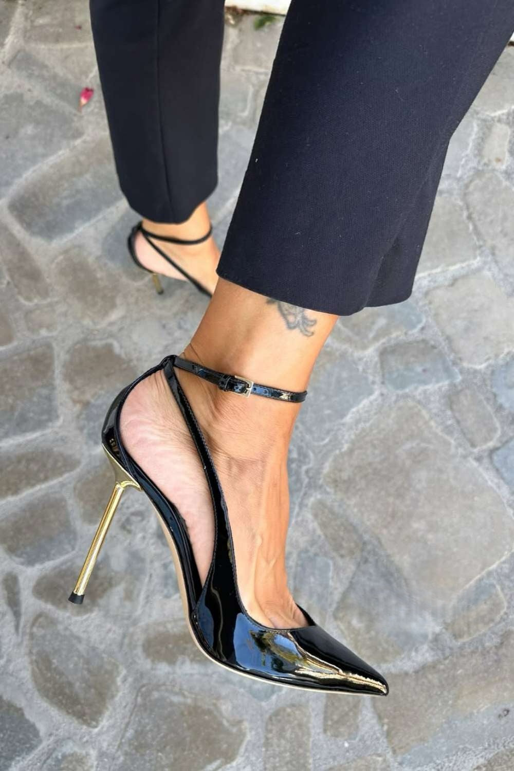 Judith | Stiletto Patent Ankle Strap Heels