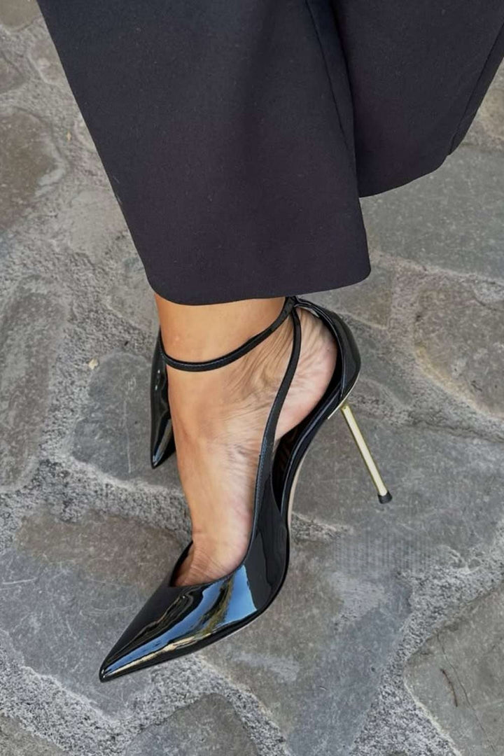 Judith | Stiletto Patent Ankle Strap Heels