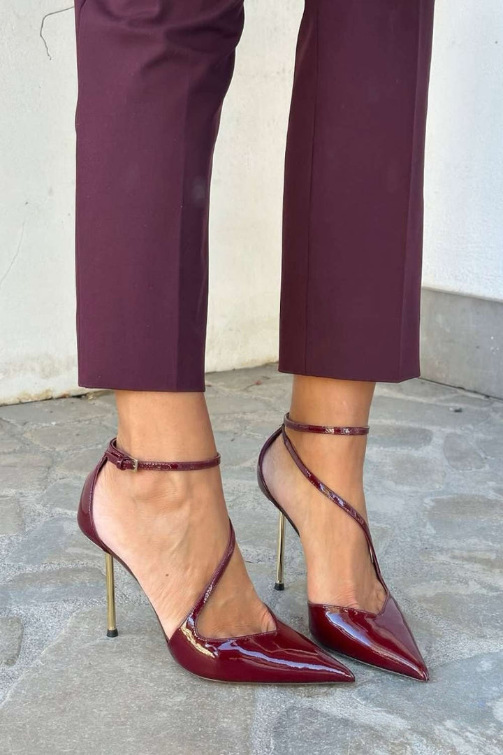 Judith | Stiletto Patent Ankle Strap Heels