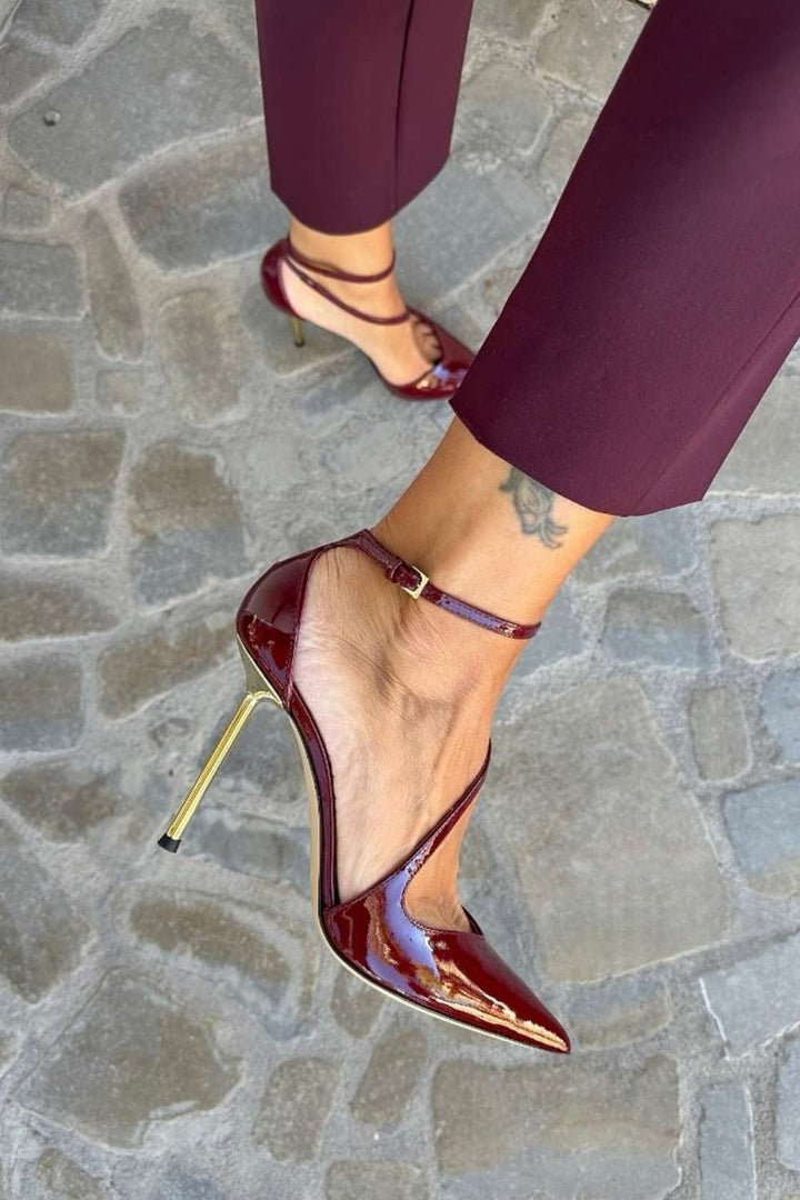 Judith | Stiletto Patent Ankle Strap Heels
