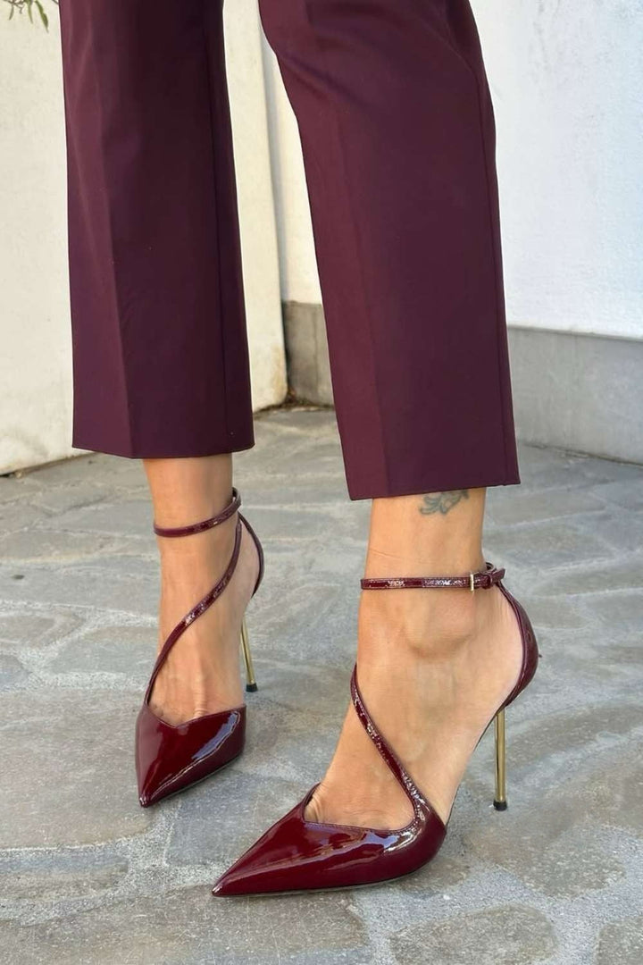 Judith | Stiletto Patent Ankle Strap Heels