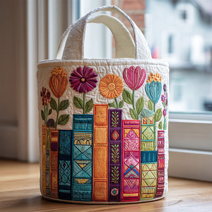 Bookish Garden | Quilted Laundry Basket
