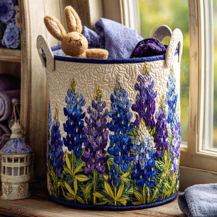 Bluebonnet Dream Path | Quilted Laundry Basket