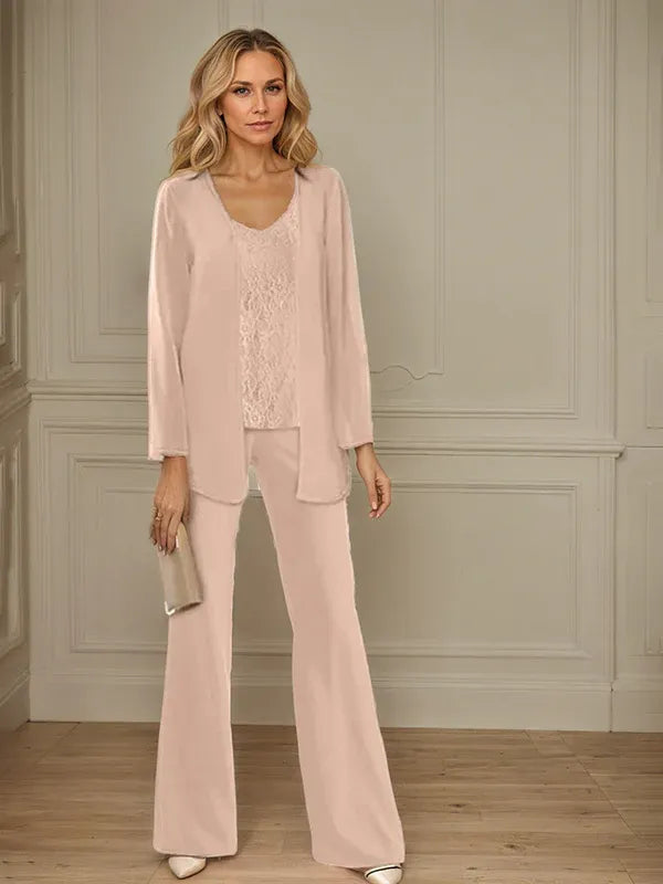 Chiffon Mother of the Bride Pantsuit with Jacket