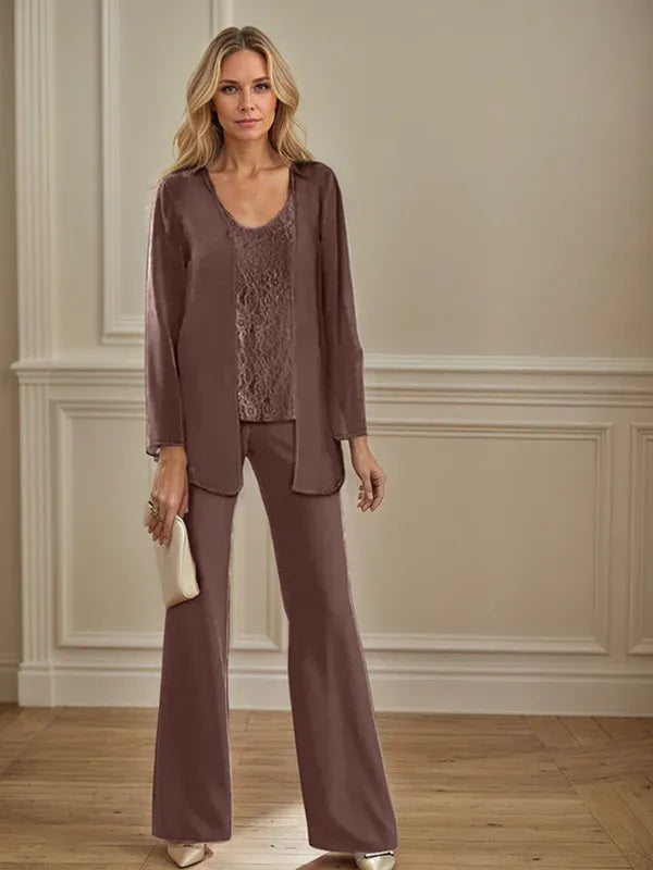 Chiffon Mother of the Bride Pantsuit with Jacket
