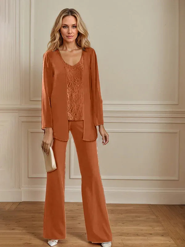 Chiffon Mother of the Bride Pantsuit with Jacket