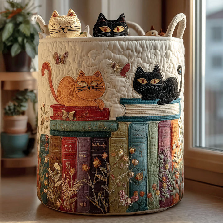 Poppy | Cat Parade Quilted Laundry Hamper