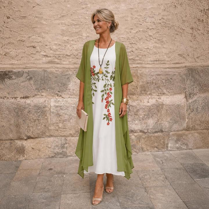 Eleanor™ | Floral Elegance Two-Piece Dress Set