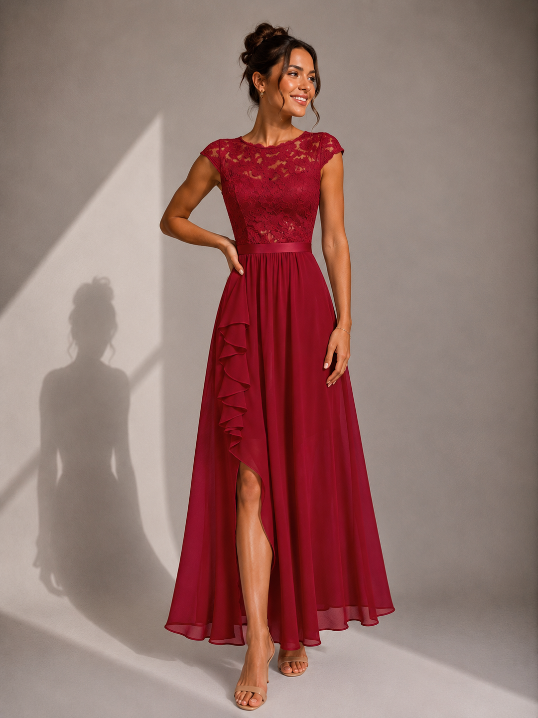 Rosalind™ | Graceful Lace Cocktail Maxi Dress