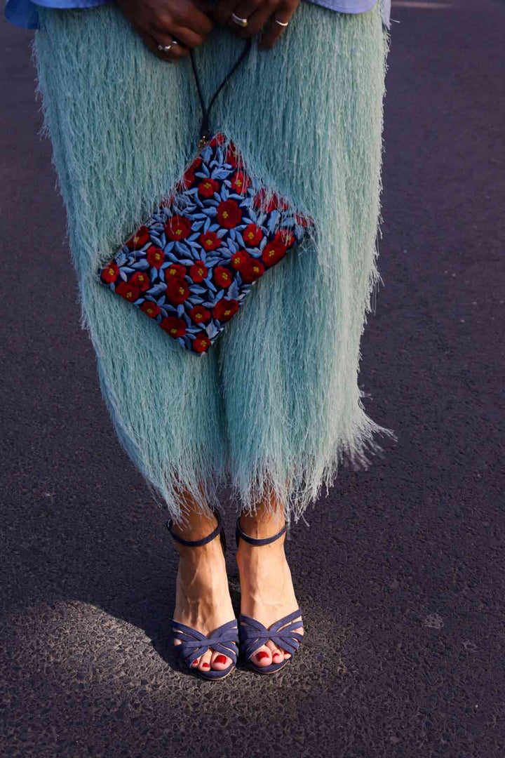 Margarethe | Suede Open-Toe Crossover Strap Sandals