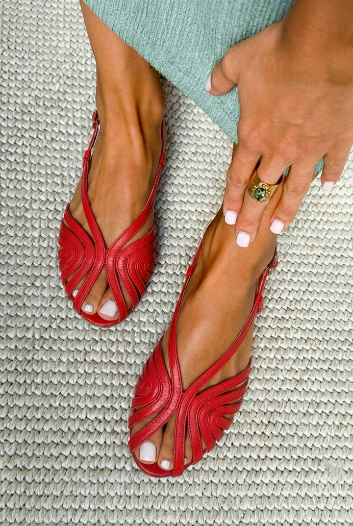 Belinda – Flat Summer Leather Strappy Sandals