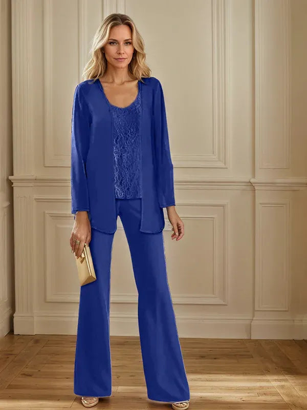 Chiffon Mother of the Bride Pantsuit with Jacket