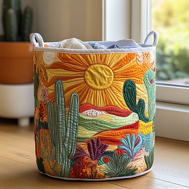 Sunshine | Quilted Laundry Basket