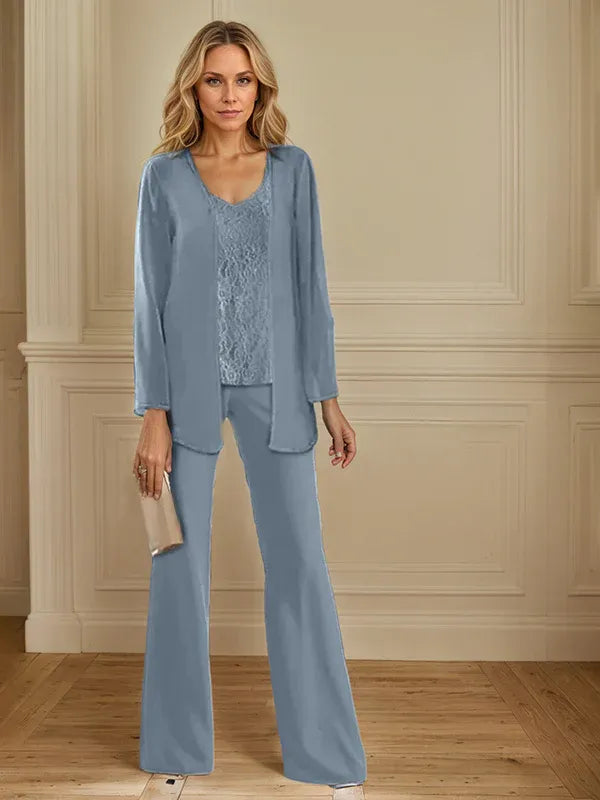 Chiffon Mother of the Bride Pantsuit with Jacket