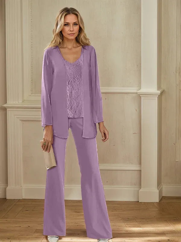 Chiffon Mother of the Bride Pantsuit with Jacket