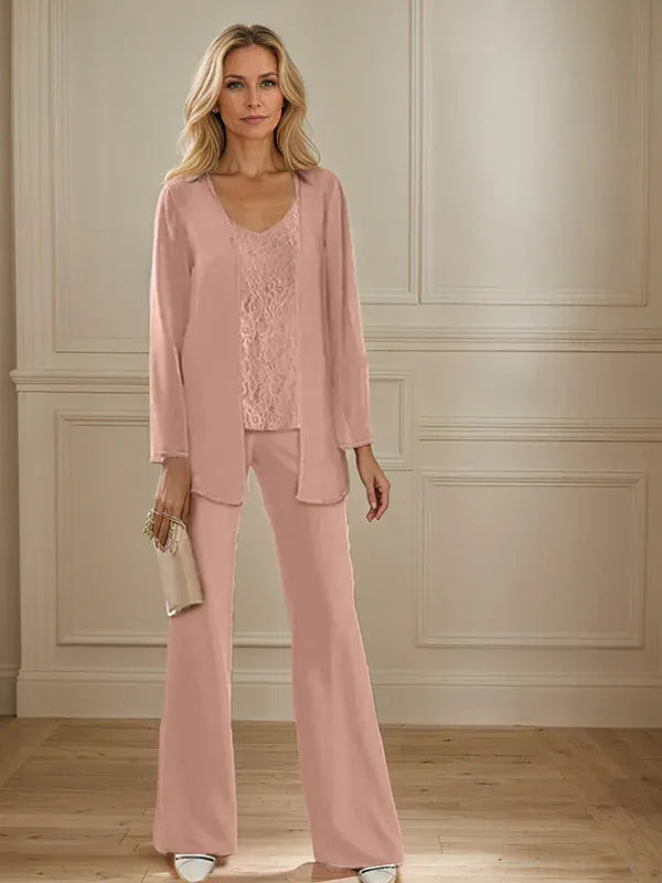 Chiffon Mother of the Bride Pantsuit with Jacket