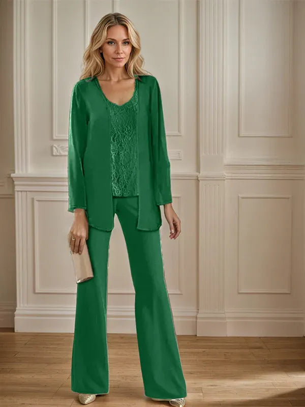 Chiffon Mother of the Bride Pantsuit with Jacket