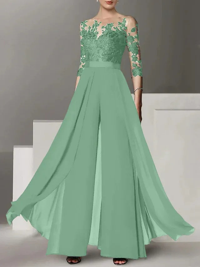 A-Line/Princess Mother of the Bride Dress with Applique Details