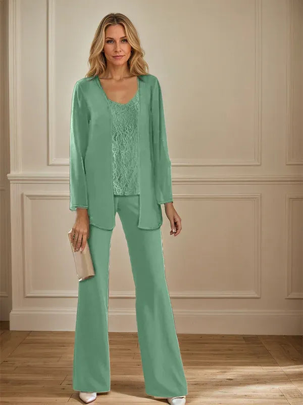 Chiffon Mother of the Bride Pantsuit with Jacket
