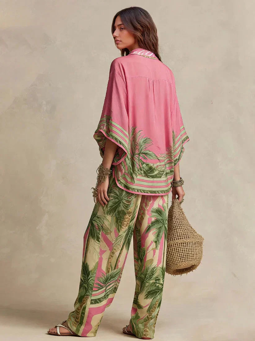 Marisol | Two-Piece Silk-Cotton Kimono Set