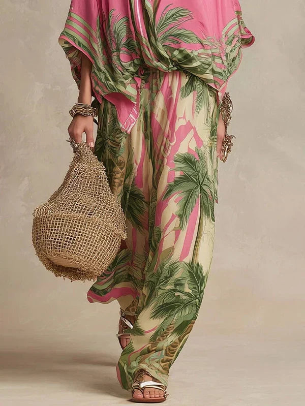 Marisol | Two-Piece Silk-Cotton Kimono Set