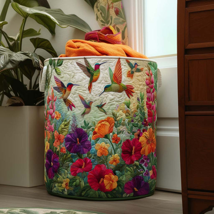 Flora | Flutter and Bloom Quilted Laundry Hamper