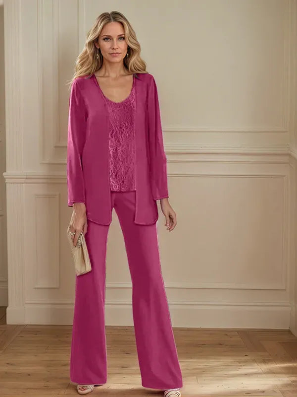 Chiffon Mother of the Bride Pantsuit with Jacket
