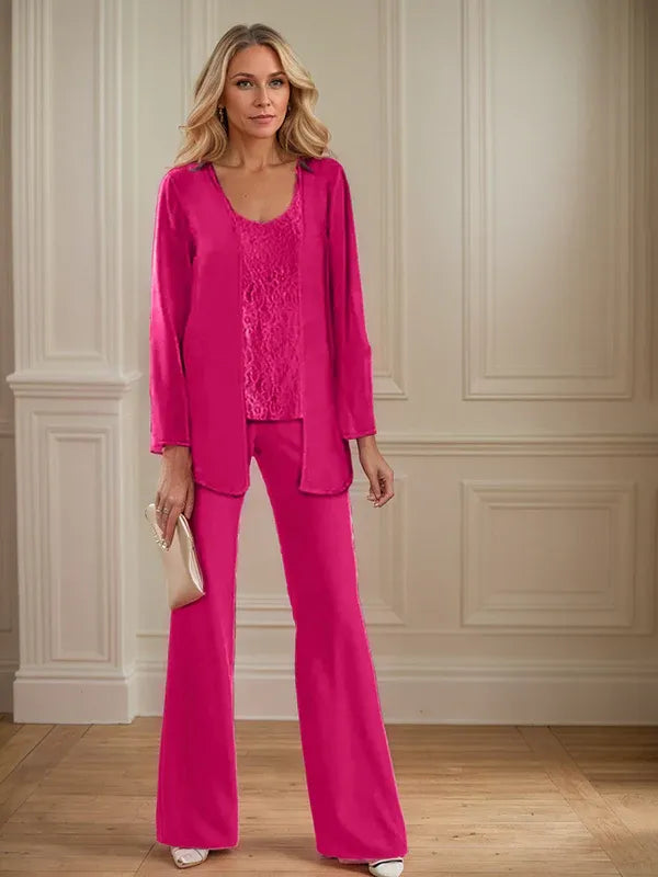 Chiffon Mother of the Bride Pantsuit with Jacket