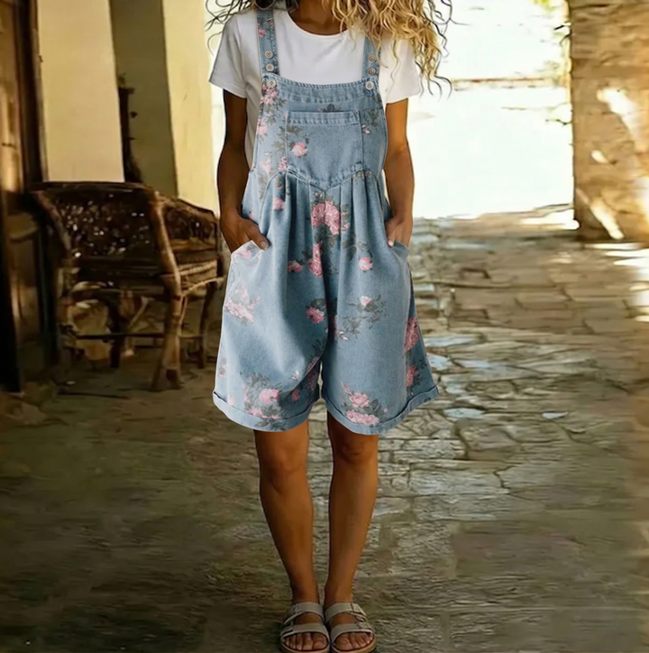 Judy | Floral Denim Overall Jacket