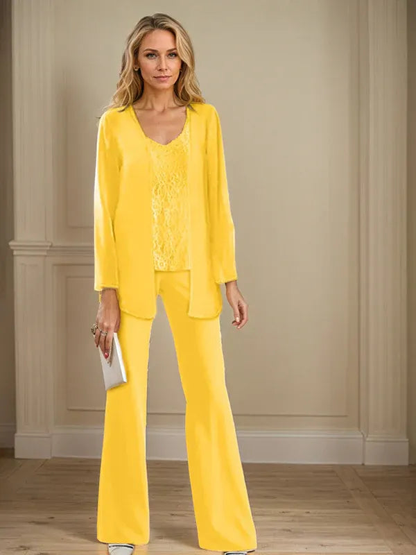 Chiffon Mother of the Bride Pantsuit with Jacket