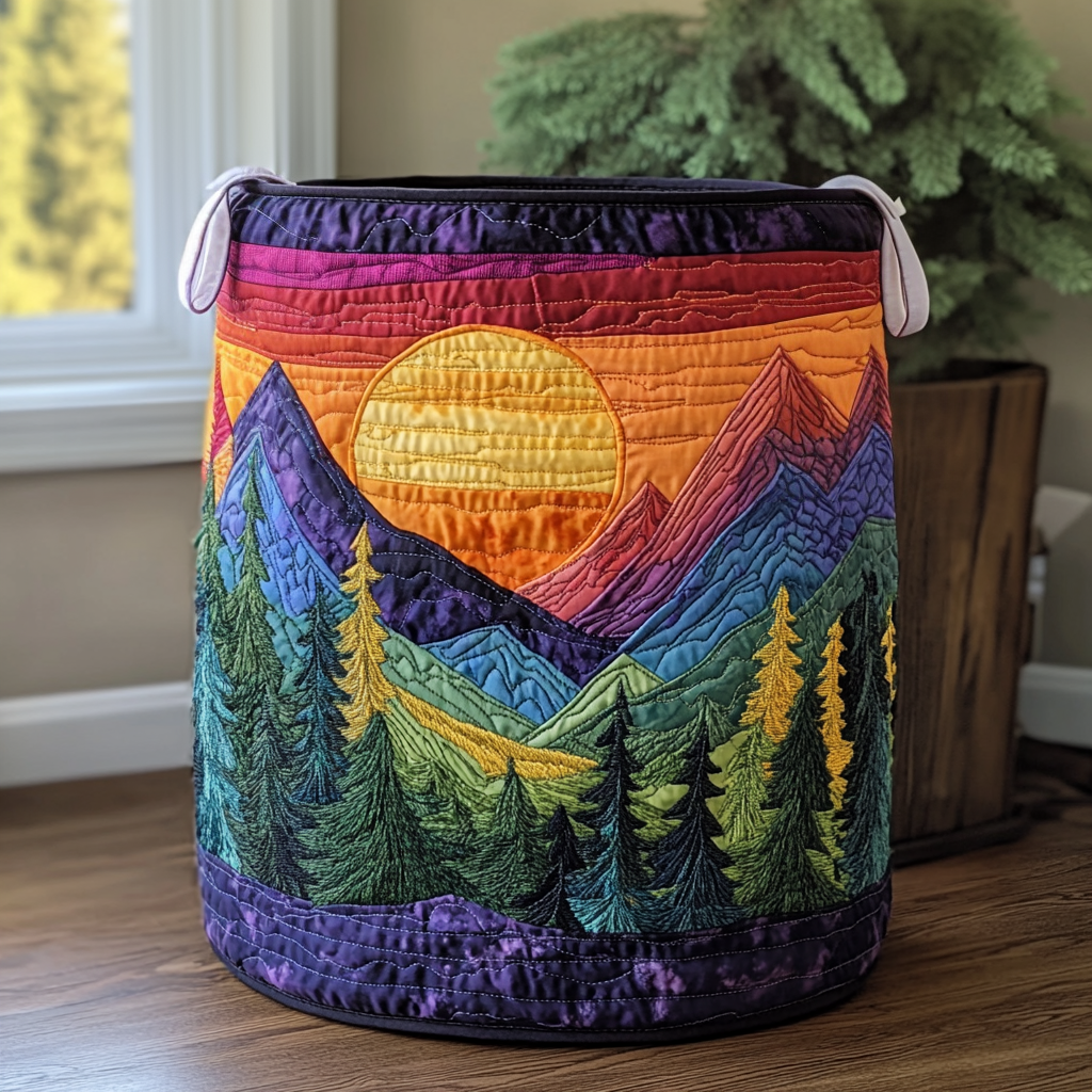 Sunshine | Quilted Laundry Basket