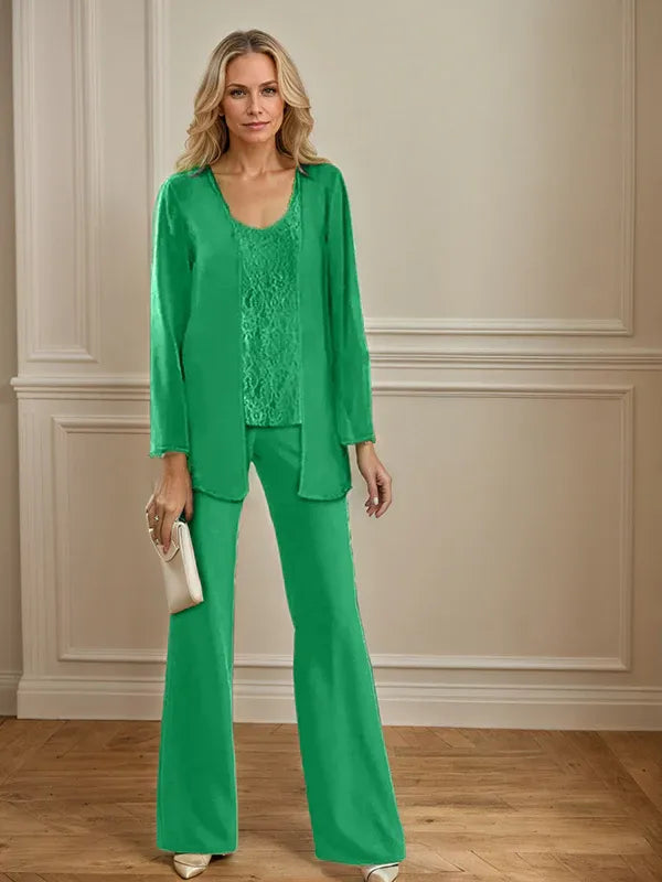 Chiffon Mother of the Bride Pantsuit with Jacket