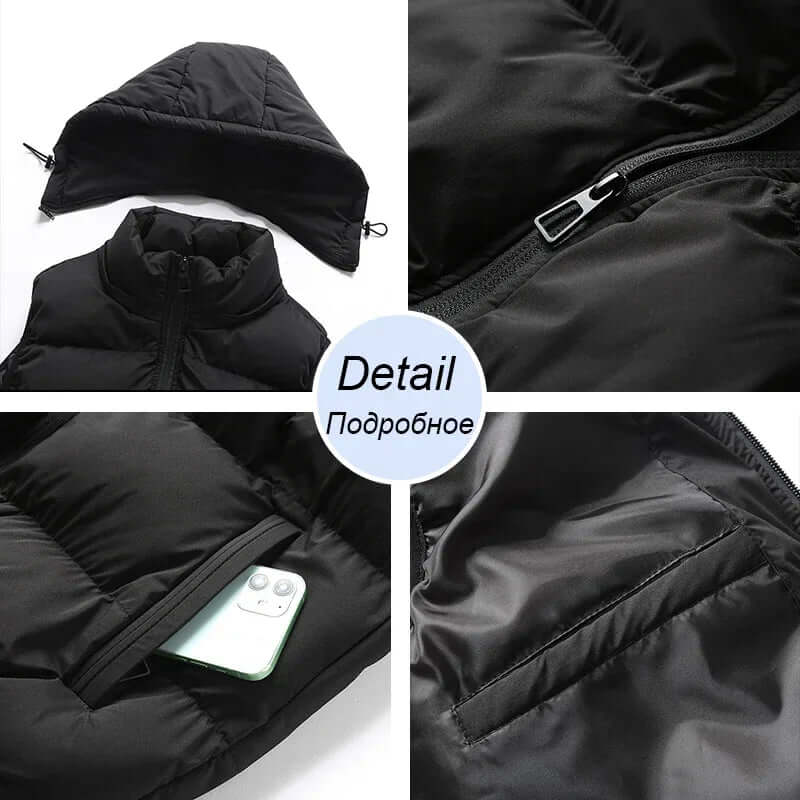 Haris - Waistcoat with detachable hood