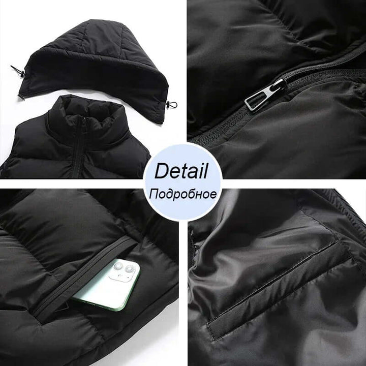 Haris - Waistcoat with detachable hood