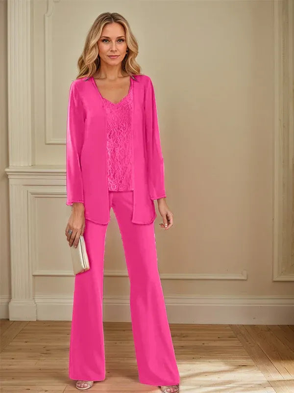 Chiffon Mother of the Bride Pantsuit with Jacket