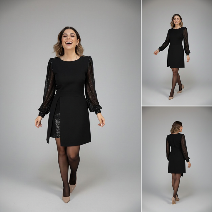 Eleanor | Crystal-Sleeve Dress